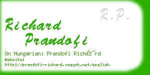 richard prandofi business card